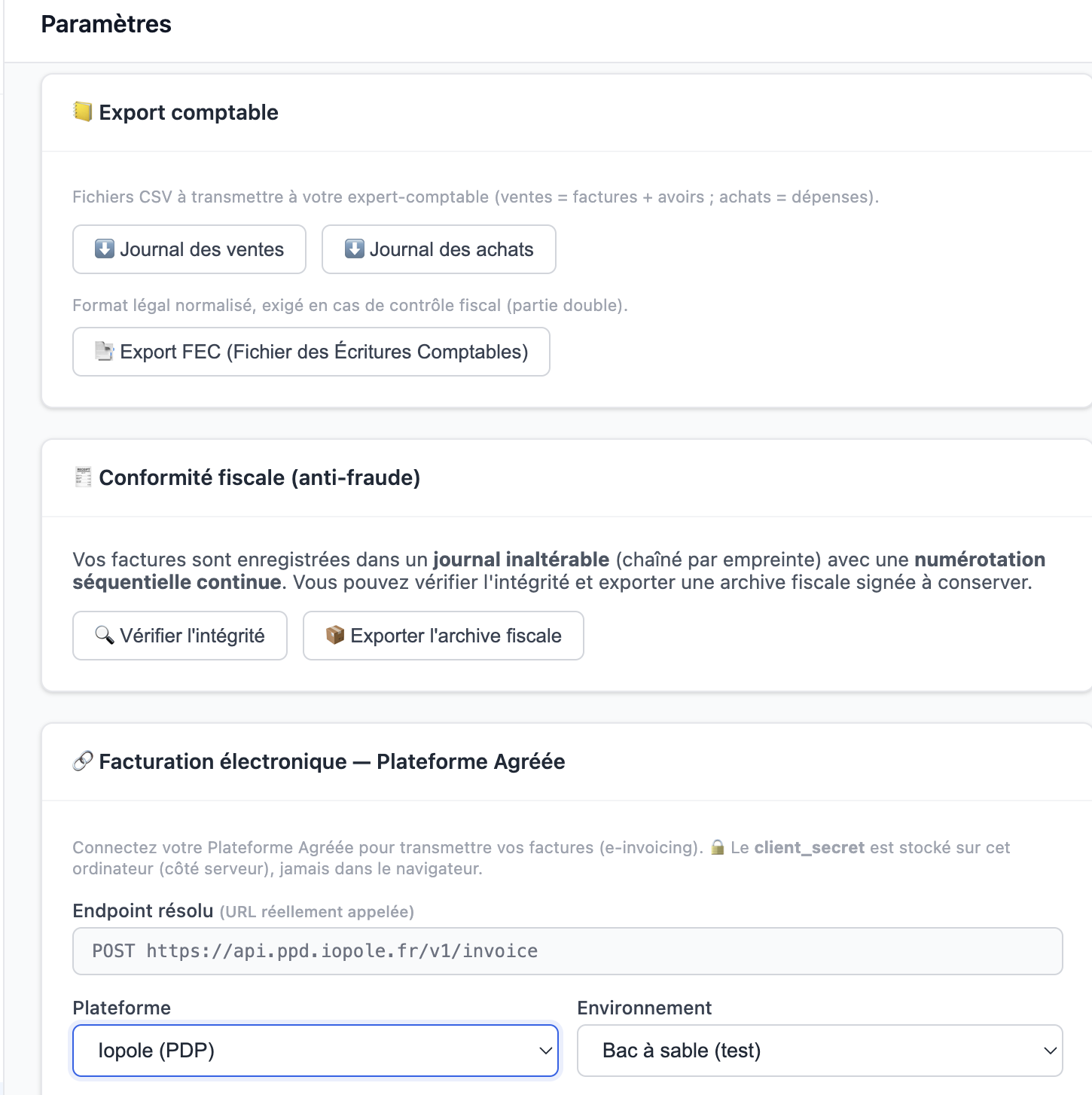 Aperçu Simple ERP